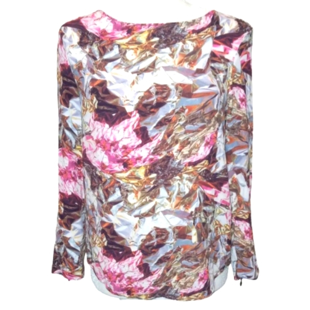 & OTHER STORIES BRAND ART DECO PRINT BLOUSE/TOP - SIZE 4 (S)